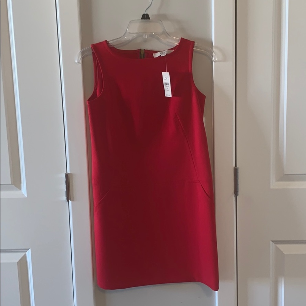 NEW Ann  Taylor Loft red dress